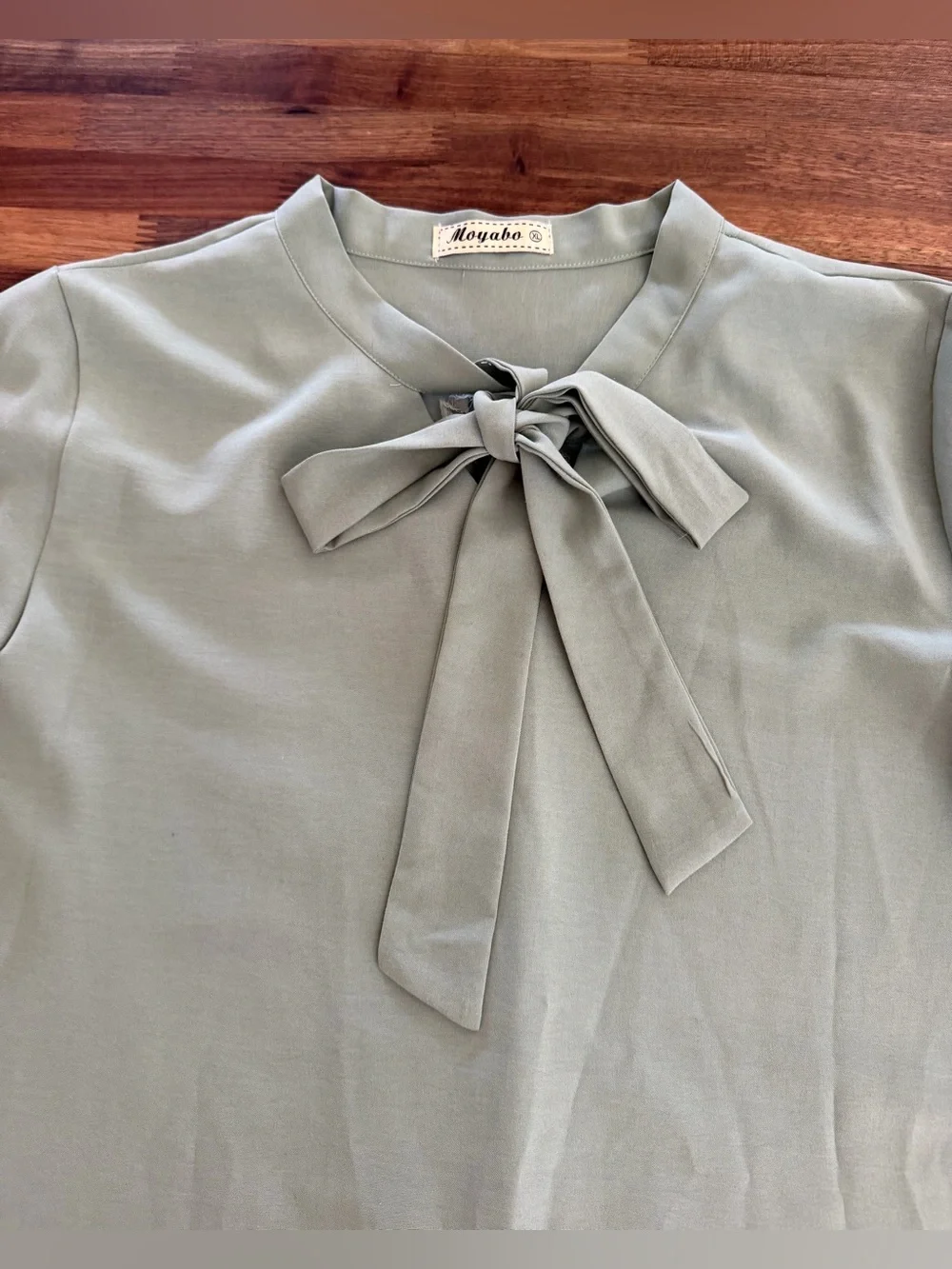 Sage Tie-Neck Blouse - Picture 2 of 6